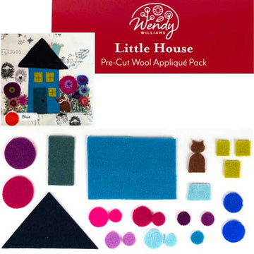 Little House Pre-Cut Wool Kit by Wendy Williams, Blue