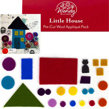Little House Pre-Cut Wool Kit by Wendy Williams, Red
