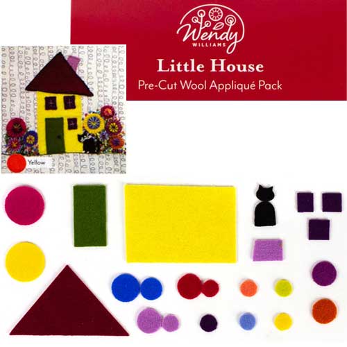 Little House Pre-Cut Wool Kit by Wendy Williams, Yellow