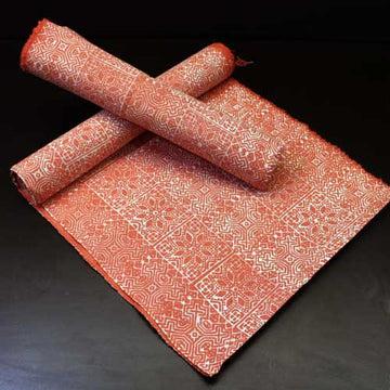 Orange Batik Wide Fabric Roll from Thailand