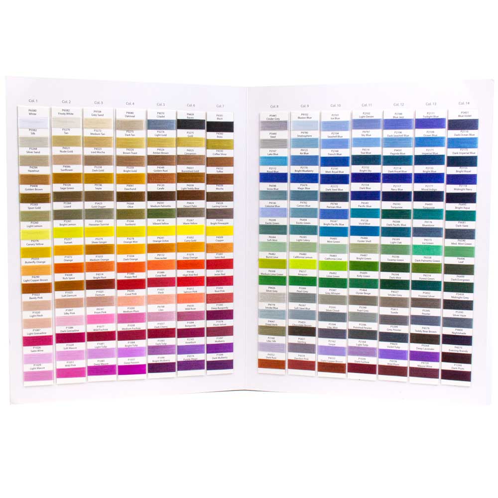 Color Booklet: Polyfast Thread, 210 colors – Artistic Artifacts