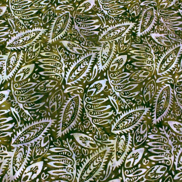 Batik fabric, Folklife-Paisley Leaves, Riverbed