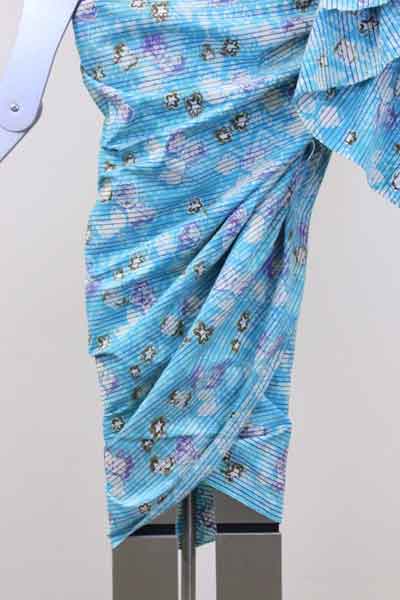 Batik Lurik, Modern Hand Drawn Batik Fabric/Sarong in Blue