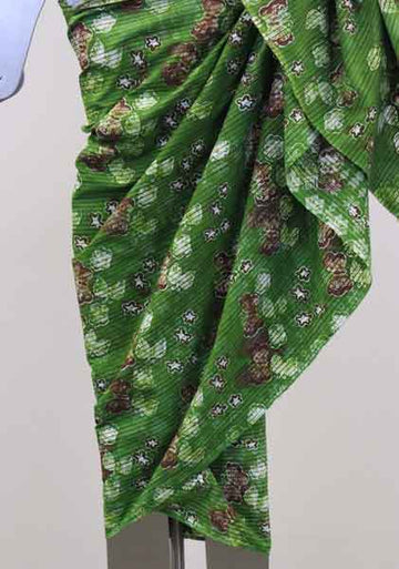 Batik Lurik, Modern Hand Drawn Batik Fabric/Sarong in Green