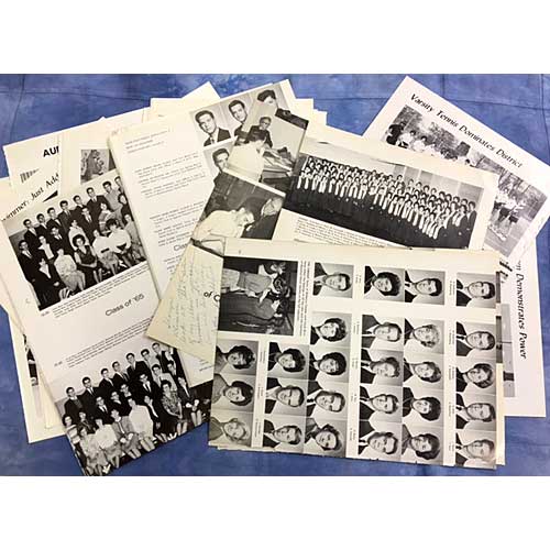 School Yearbook vintage paper collage pack