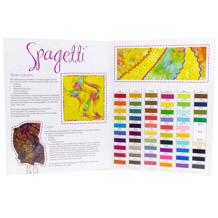 Pure Color Booklet Color Booklet: Spagetti Thread, 60 colors