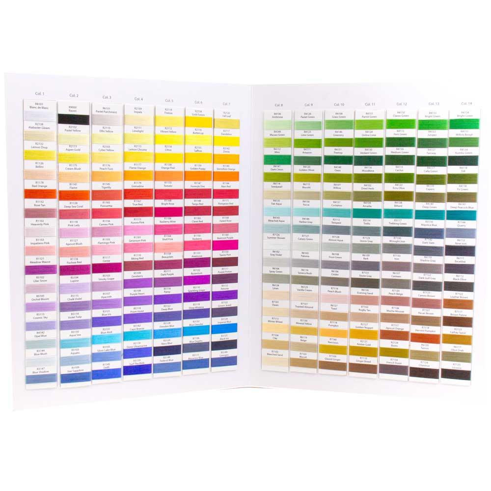 Color Card: Splendor Thread, 373 colors