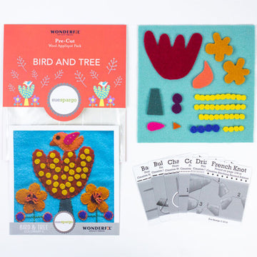 Sue Spargo Pre-Cut Wool Pack, Bird & Tree 4