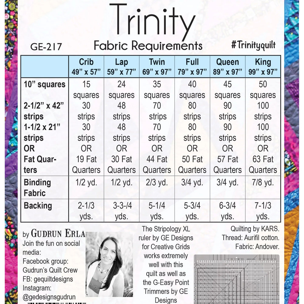Trinity, Stripology Mixer Pattern by GE Designs