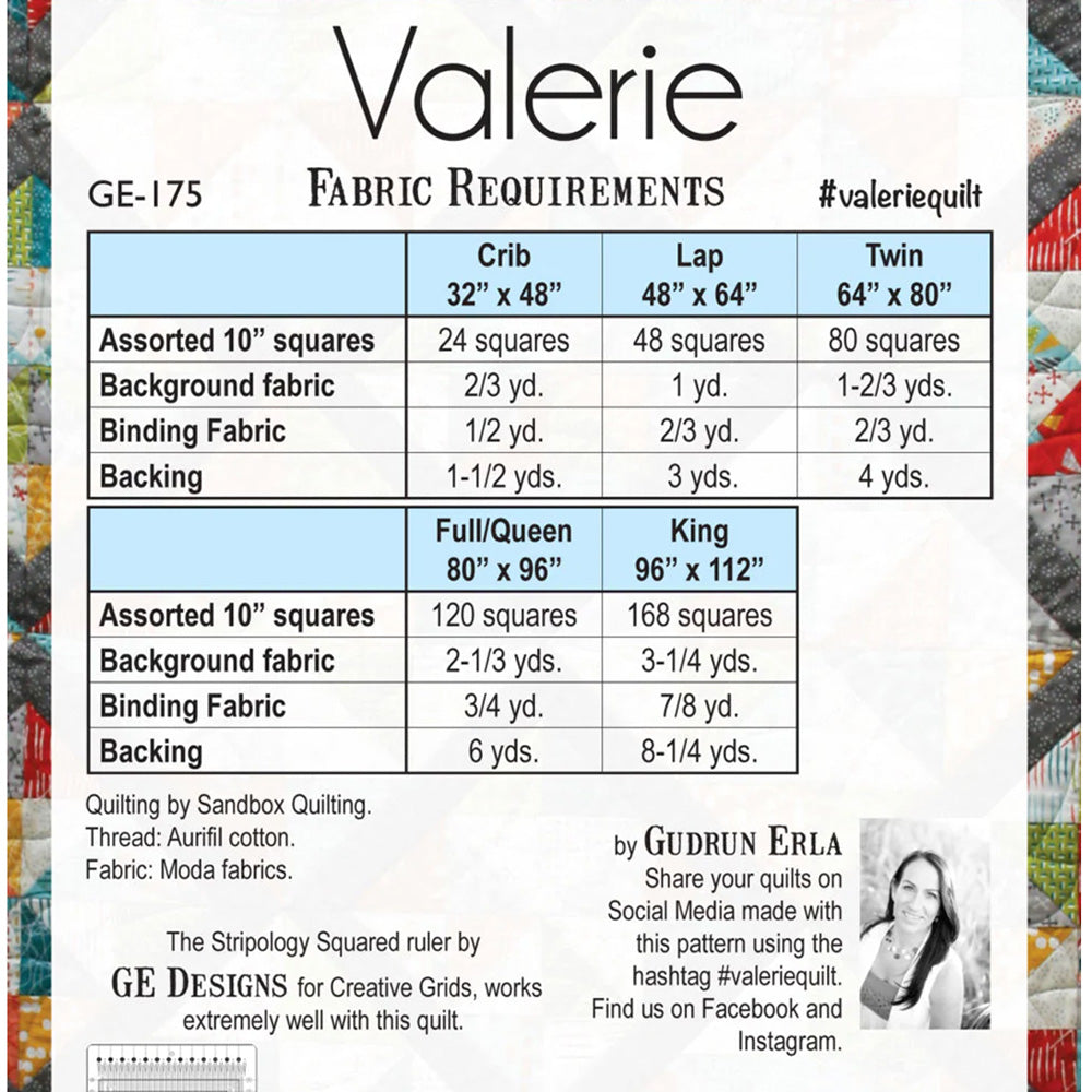Valerie Quilt Pattern by GE Designs