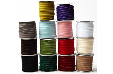 3/8 Inch Velvet Ribbon (multiple colors)