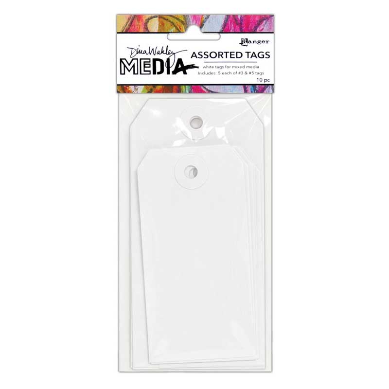 Dina Wakley Media Assorted Tags, 10 pieces